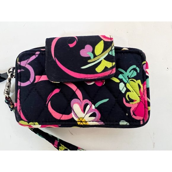 Vera Bradley Wristlet Wallet Ribbons Pattern Multi color Ribbons Quilted Fabric - Picture 1 of 16